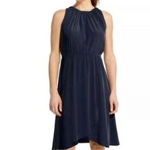 Athleta Martinique Tassel Summer Travel Faux Wrap Skirt Dress, Medium